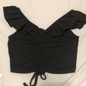 Black crop top